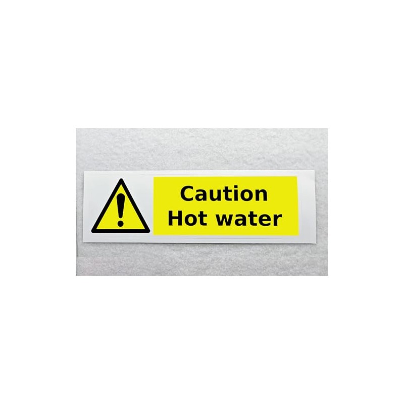 Caution Hot Water Warning Sticker Waterproof Outdoor Vinyl Sticker 150