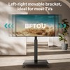 BFTOU Black Mobile TV Stand with Wheels for 27-65”LED LCD