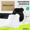 EKSHER 10 Pairs Unisex Plain Trainer Socks with Padded, Short