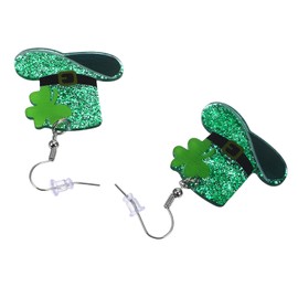 Healeved St Patrick's Day Earrings for Women Green Shamrock Design Festival Decorative Accessories for Celebrations Safe Comfortable Material Easy to Match with Any Outfit