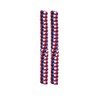 FeetPeople Curly (or Twister No-Tie) Shoelaces, White/Red/Blue, 2 Pair