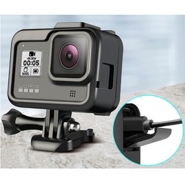 Eyeon Housing Frame Mount Protective Case with Quick Release Quick Release Buckle and Screw for GoPro Hero 8 Black Cameras