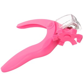 FRCOLOR False Nail Clipper Ergonomic Nail Cutter for Professional Home Manicure Compact Design Pink Opp Bag
