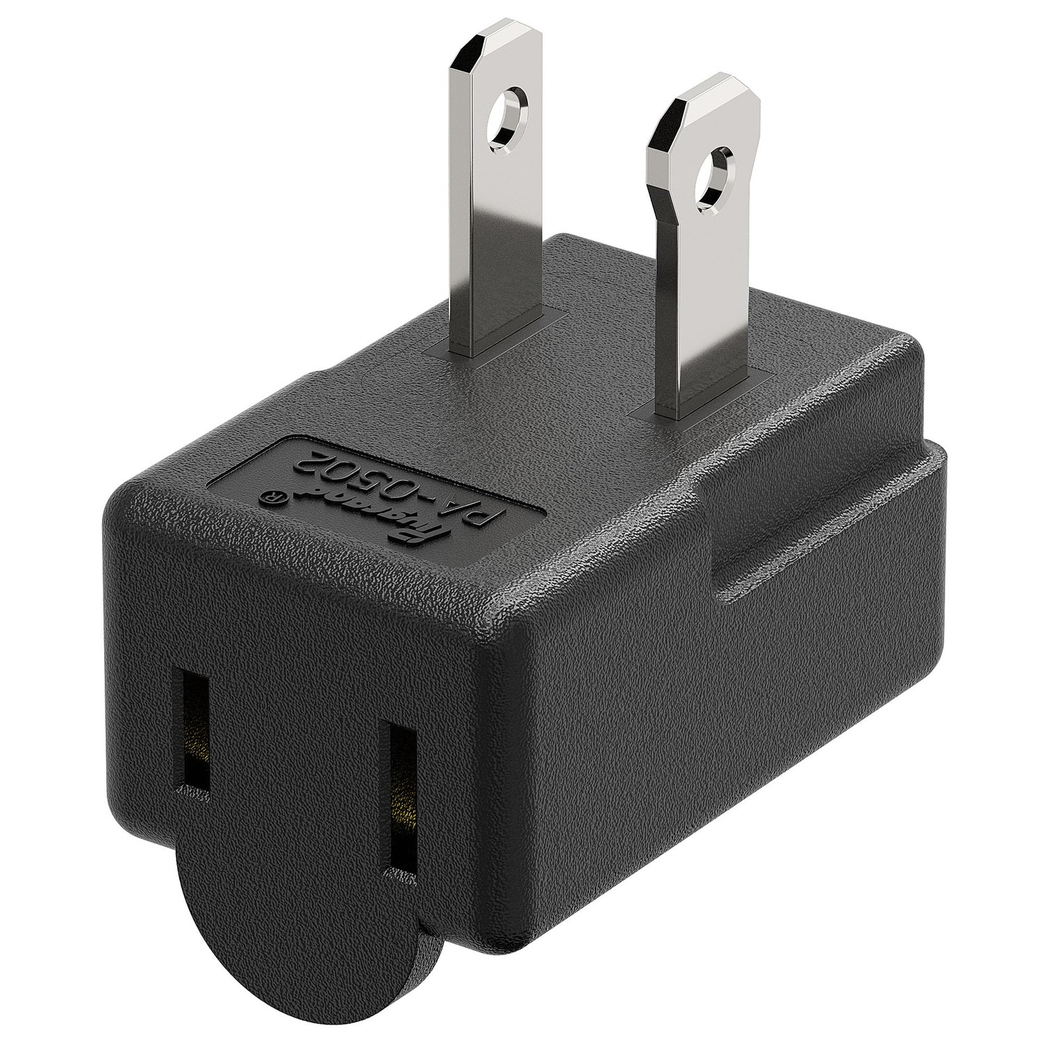 Right Angle Adapter, Plugrand 2-Prong 90 Degree Downward Angled AC ...