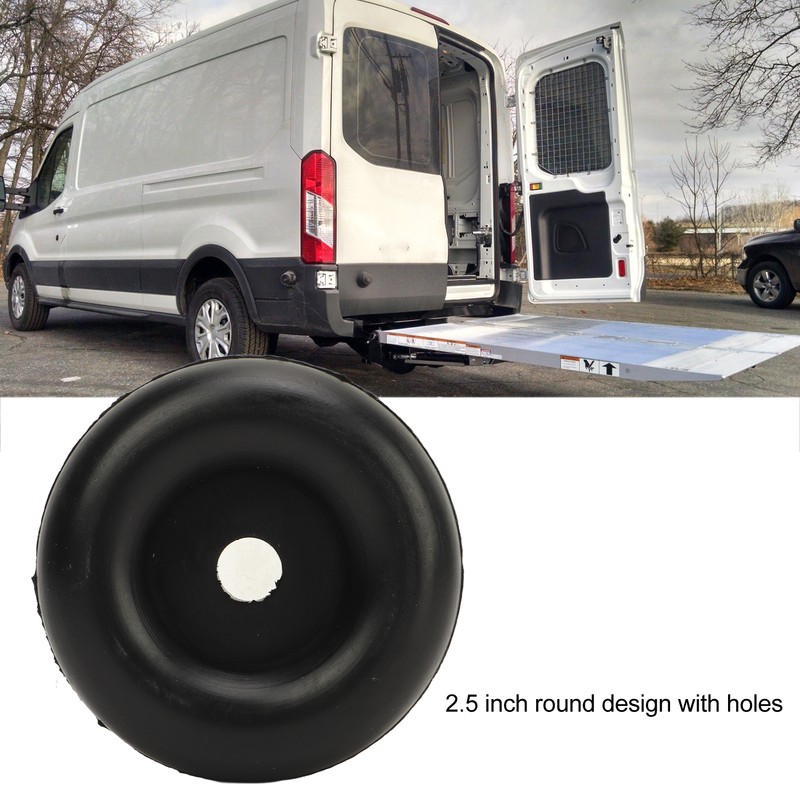 4PCS 2.5inch Trailer Ramp Door Rubber Bumper Round with Hole