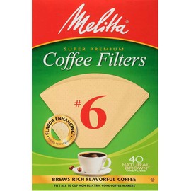 Melitta Cone Coffee Filters Number 6 40 Count (Pack of 2)