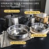Meythway 𝐔𝐏𝐆𝐑𝐀𝐃𝐄 Stainless Steel Pots and Pans Set Non Toxic,