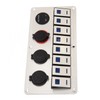 Rocker Switch Panel 8 Gang 12‑24V 5 Pin Blue Light