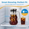 BrewMOO Cold Brew Coffee Pitcher (1.0L/34oz) - Elegant Sleek Wave