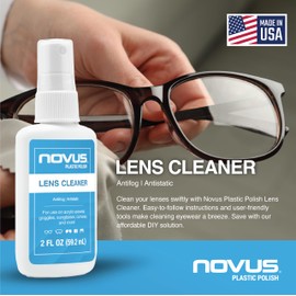 Novus Plastic Polish | Lens Cleaner | Apply on Glasses, Goggles, Camera Lenses, Binoculars, and More