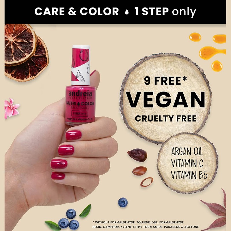 Andreia Professional NutriColor NC21 Milky Pink Breathable Vegan Nail Polish