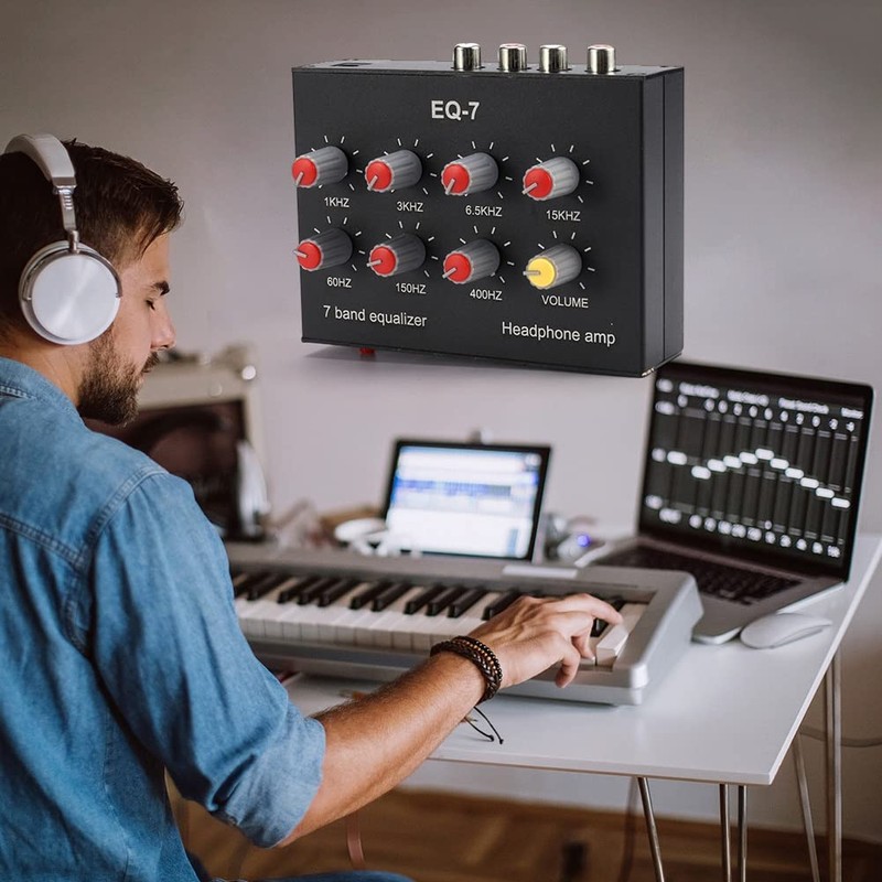 Lyaciomn EQ-7 Car Audio Headset Amplifier 7-Band EQ Equalizer 2