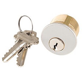 Ilco 7165SC2-26D-KA2 5 Pin 1 Inch Mortise Cylinder, Satin Chrome