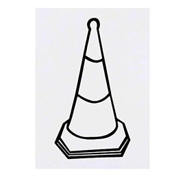 'Traffic Cone' Temporary Tattoo - Water Resistant, Skin-Safe, Non-Toxic Transfer (TO00017510)