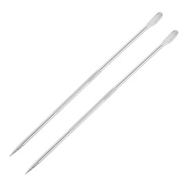 Operitacx 2 Stück Kaffee Latte Nadeln Kaffee Mixer Sticks Kaffee Rührerhalter Rührstäbchen Kaffee Zugnadel Zimtstift Latte Stift Für Kaffee Barbells Silber Wiederverwendbar