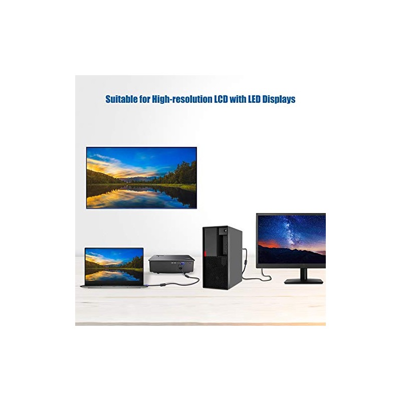ENUODA Cable VGA azul de 15 pines con conector macho