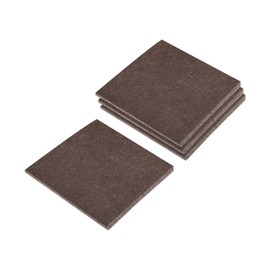 TA-VIGOR Filz-Möbelpads, 90 mm x 90 mm, selbstklebend, quadratisch, Bodenschoner, Filzgleiter für Hartholz, Laminat und Fliesenböden, Braun, 4 Stück