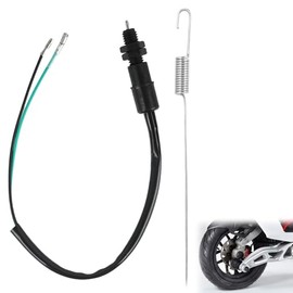 Universal Motorcycle Rear Brake Light Switch with Spring Kit, Suitable for Cars, Motorcycles, Off-Road Bikes, Karts and Racing Cars, Easy Installation and Adjustment