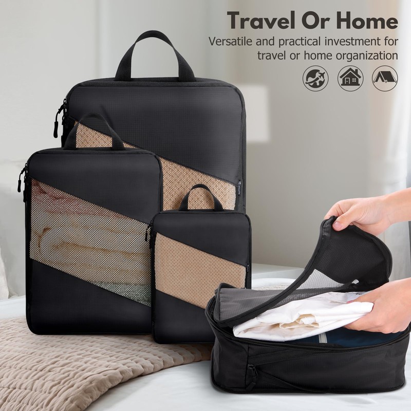 jetsetta Expandable Compression Packing Cubes 4 Set Travel Accessories Suitcase
