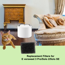Qzbhct Pet Replacement Pre Filter Sponges for PET Cat Water Fountains E versweet 3 Pro/Solo 2/Solo SE Foam Filter Dog Drinking Water Sponge Foam Filters for Pet Dog Cat Fountain (24)