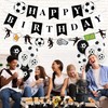 Footbal Themed Birthday Party Decorations - 33 Pcs Black And