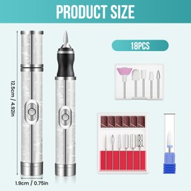 Electric Nail File for Thick Toe Nails, 4 Speeds Nail Grinder for Thick Toenails Set for Various Nails and Shapes