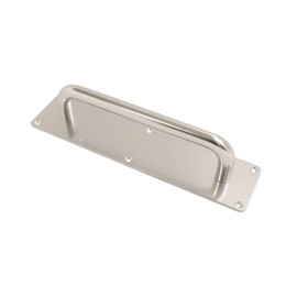 VIBE 19mm Pull Handle on Plate Plain 300x19mm (375x75mm Plate) on Satin Anodised Aluminium Sliding Door Heavy Duty Pull Push Door Handle on Satin Anodised Aluminium for Internal Doors