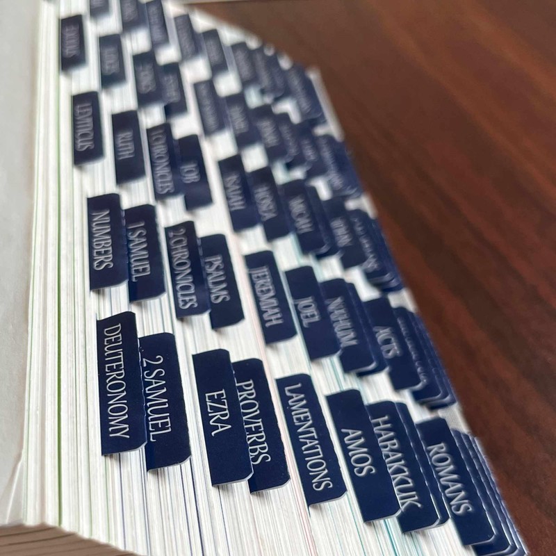 Laminated Bible Tabs, Reposition Large Print Stickers, Easy to Read