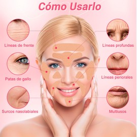 2 Rollos Cinta Antiarrugas para Levantar Cara,Parche Lifting 2.5cm*5m/Rollo Cinta Antiarrugas para Cara que Reduce Arrugas, Papada y Flacidez, Reafirma la Piel, Suave y Elástica para No Irritar la Piel