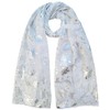 GFM® Christmas Snowflakes Foil Print Scarf -Creamy White - (AT-SNFLK-656-SFD)