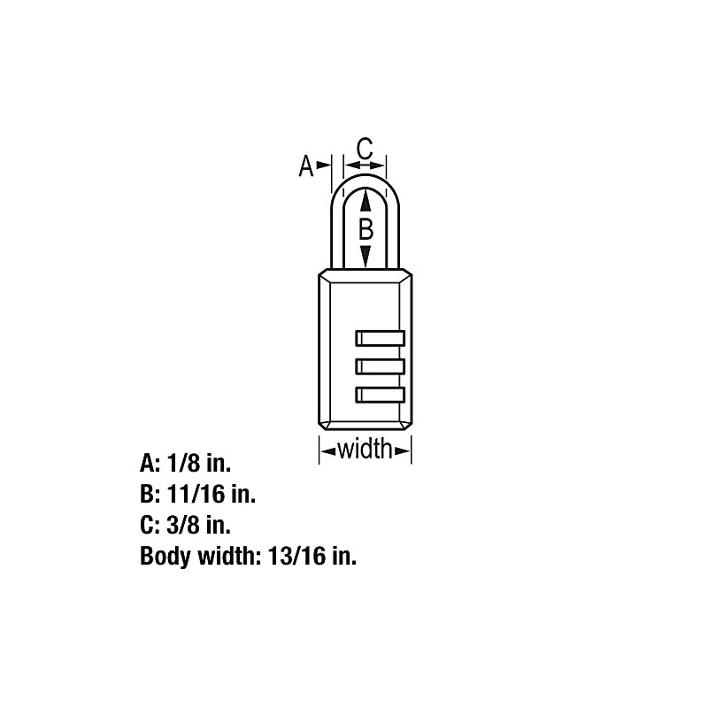 Master Lock 646T Candado para Equipaje de Combinación Reprogramable a