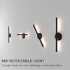 Aipsun Black Wall Sconce Rotatable 360° LED Black Wall Light
