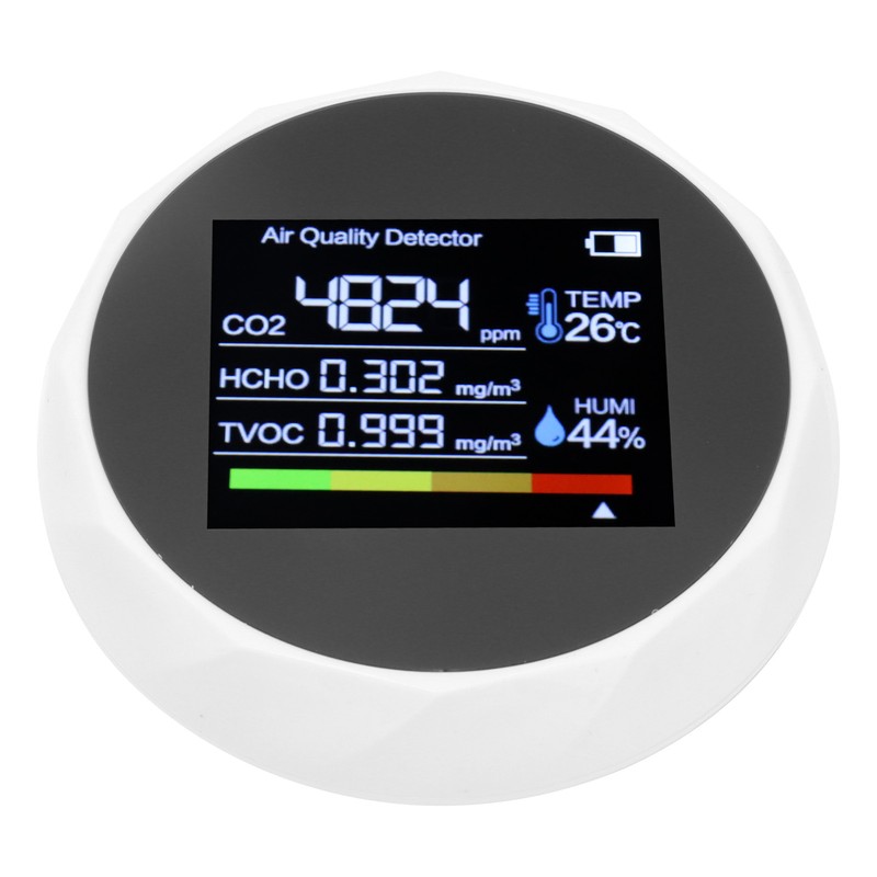 Air Quality Detector Multifunction TVOC CO2 Detector Digital Temperature Humidity