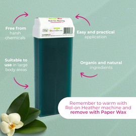 Natural Wax Roll-On Hair Removal Cartridge - 100% Organic Roller Wax, No Residue (Pack of 3)