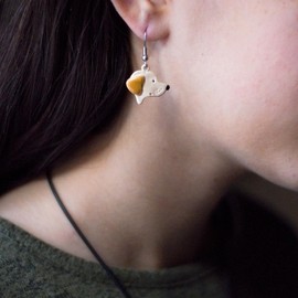 The Magic Zoo Enamel Yellow Labrador Earrings - Handcrafted Lab Gifts - Made in the USA