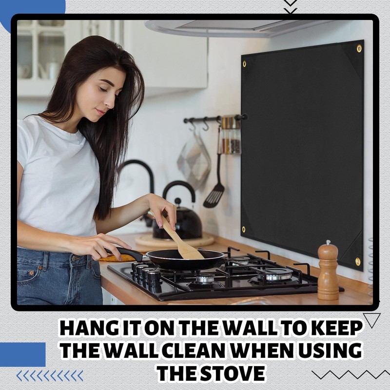 Chunful 24×30 Inch Stove Backsplash Splatter Guard Range Hood Backsplash