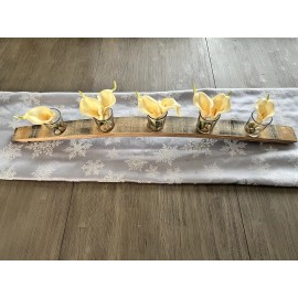 Unbranded Barrel Stave Candle Holder 5 Light