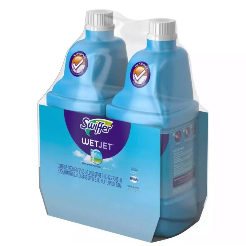 Swiffer WetJet 42 Oz Floor Cleaner Refills Fresh Scent 4-Bottles