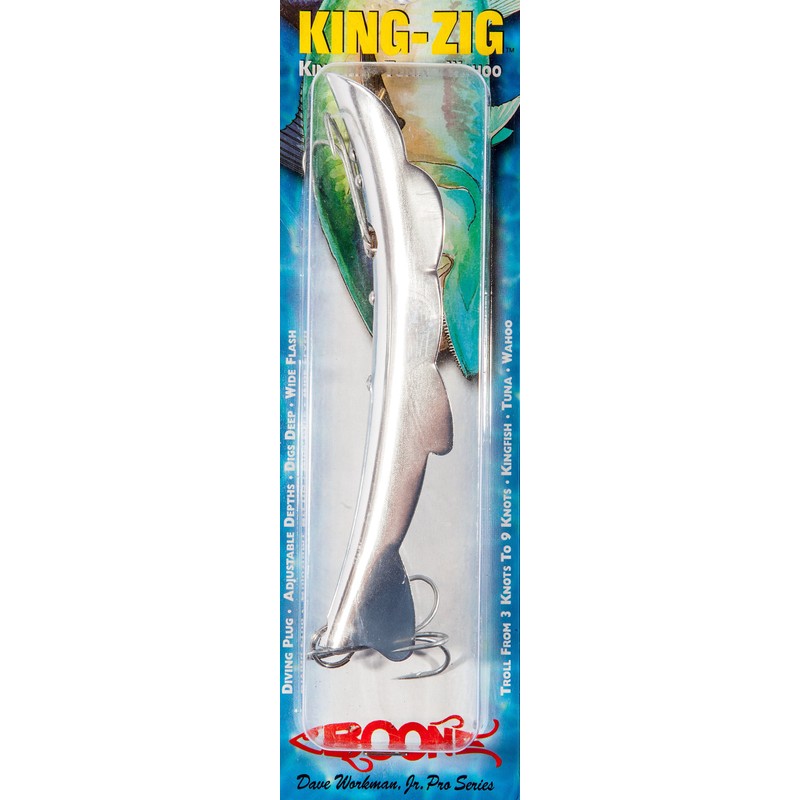 Boone King Zig Lure, Silver, 2-Ounce