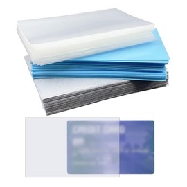 HLIWS Toploader card protectors, hard plastic for baseball card protection, transparent card sleeves, for standard playing and trading cards (58 x 90 mm + 64 x 90 mm)