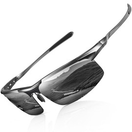 ANYLUV Polarized Sunglasses-Men Mens-Sunglasses Sport: Carbon Fiber Lightweight Sun Glasses Al-Mg UV400 Fishing Driving Golf