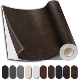 Shagoom Leather Repair Patch, 17X79 inch Strong Sticky Repair Patch Self Adhesive Waterproof, DIY Large Leather Patches for Couches, Furniture, Sofa, Car, Chair (DBrown, 17X79 inch)