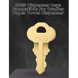 Mellbree 2055 Keys Compatible for Bradley Toilet Paper Dispenser, Toilet Tissue and Soap Dispensers, 5-Pack