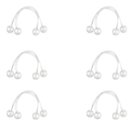 Paquete de 6 Pares de Bolitas Pelo Bandas para Cabello Transparentes Ligas Elásticas con Doble Esfera Efecto Cristal Accesorios de Peinado para Niñas y Mujer Set de Coletas Escolares Resistentes