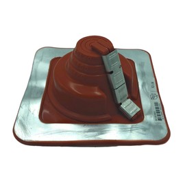 EAGLE 1 Silicone Flexible Roofing Pipe Flashing Boots - On Site Adjustable Roof Pipe Jack Boot with Square Base - (High Temp - Zipper, #1)