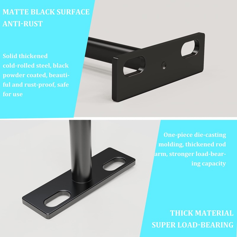 M MIMHOOY 8 Pcs 4 inch Floating Shelf Bracket, Solid