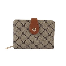 SUGU Printed Small Wallet - Color: Khaki/Brown