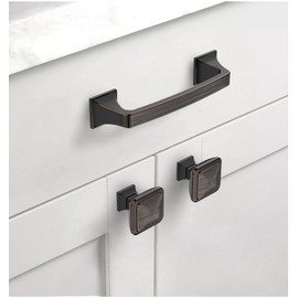 Asidrama 30 Pack 1-1/4 inch Oil Rubbed Bronze Kitchen Cabinet Knobs Dresser Knobs Drawer Knobs Cabinet Hardware Zinc Knobs for Dresser Drawers