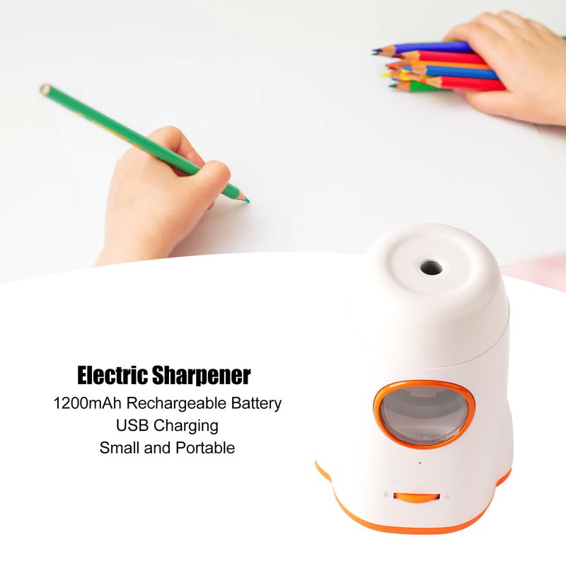 Electric Pencil Sharpener Full Automatic 1200mAh USB Charge High Speed