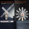 Woodworking 90/45 Degree Scriber Ruler, 6:1/8:1 Dovetail Gauge, T-Shape Multi-Angle